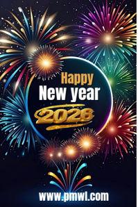Happy New year wishes flyer Pinterest Graphic template