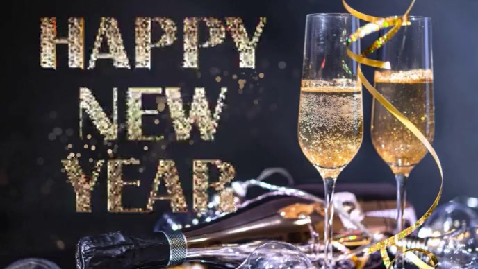 Happy New Year YouTube Thumbnail Video Template | PosterMyWall