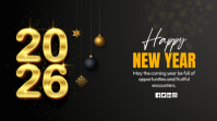 happy new year2026 greeting Digital Display (16:9) template