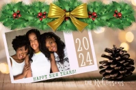 Happy New Years Photo Card Label template