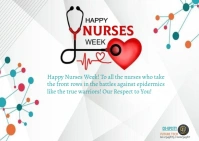 Happy nurses week greeting card and appreciation messages online post Postcard template
