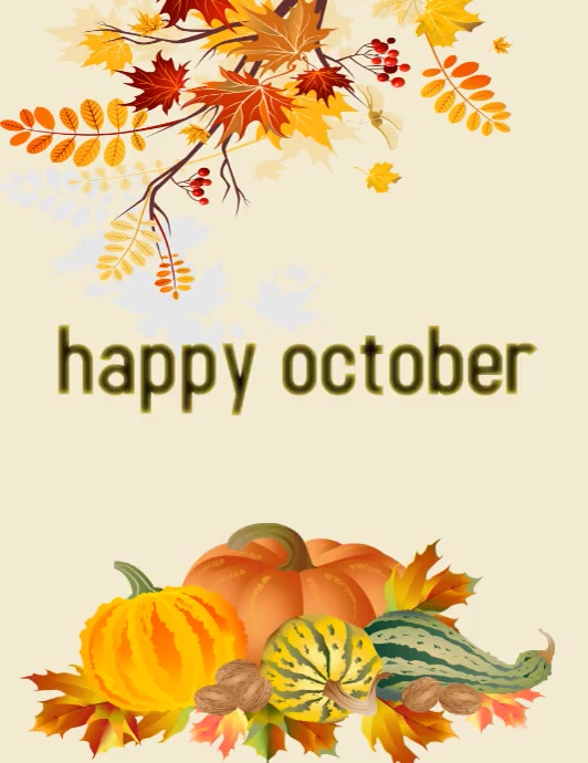 Happy October Template | PosterMyWall