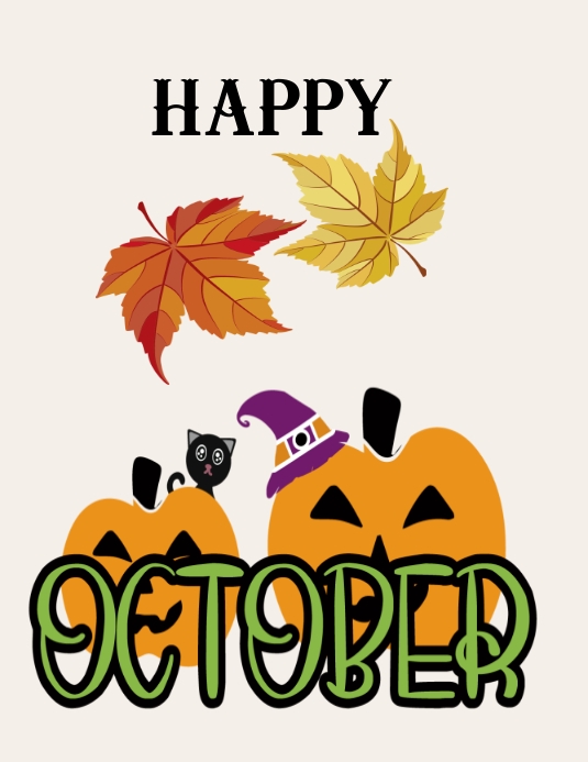 Happy October Template | PosterMyWall