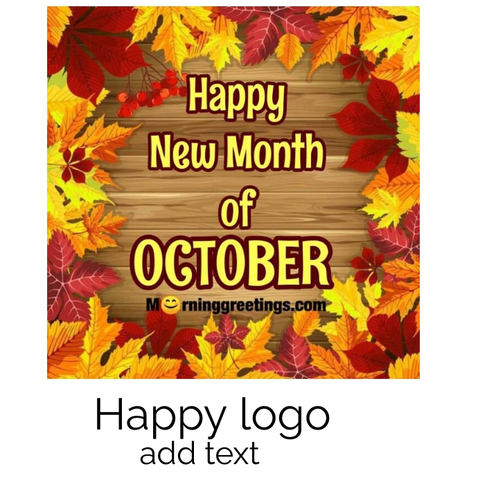 Happy October month logo template. | PosterMyWall