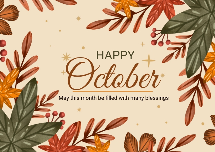 October Email Graphics Plantilla de Feliz Octubre Cartel | PosterMyWall