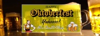 happy oktoberfest,beer fest celebration Facebook Cover Photo template