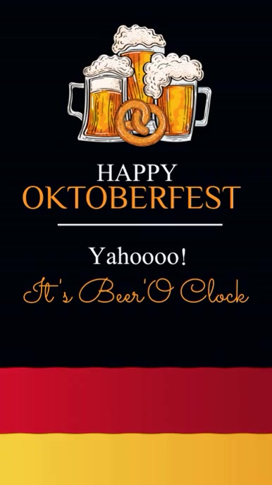 happy oktoberfest,beer fest celebration Instagram Story template
