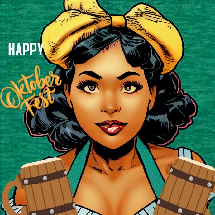Happy oktoberfest Instagram Plasing template