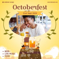 Happy oktoberfest square instagram template