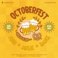 Happy Oktoberfest square instagram template