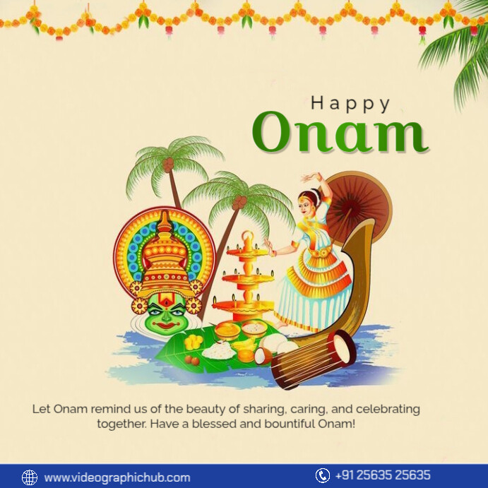 Happy Onam Instagram Post template