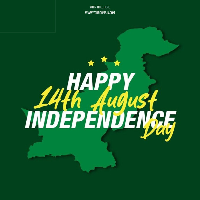 Happy Pakistan independence day 14 August Instagram Post template