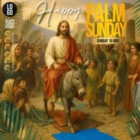 Happy Palm Sunday Quadrato (1:1) template