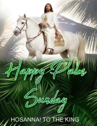 Happy palm Sunday design template Flyer (US Letter)
