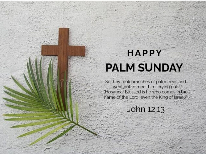 Happy Palm Sunday Presentation Voorlegging template