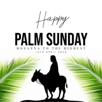 HAPPY PALM SUNDAY SIMPLE TEMPLATE Instagram 帖子