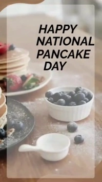 Happy pancake day 数字显示屏 (9:16) template
