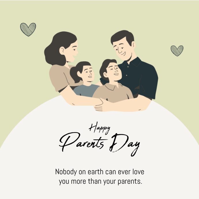 happy parents day Template | PosterMyWall