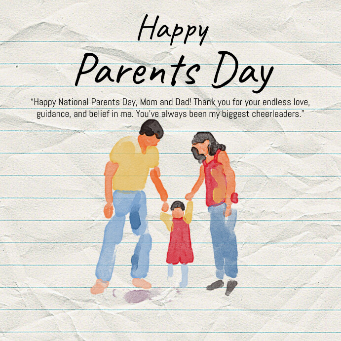 happy parents day Template | PosterMyWall