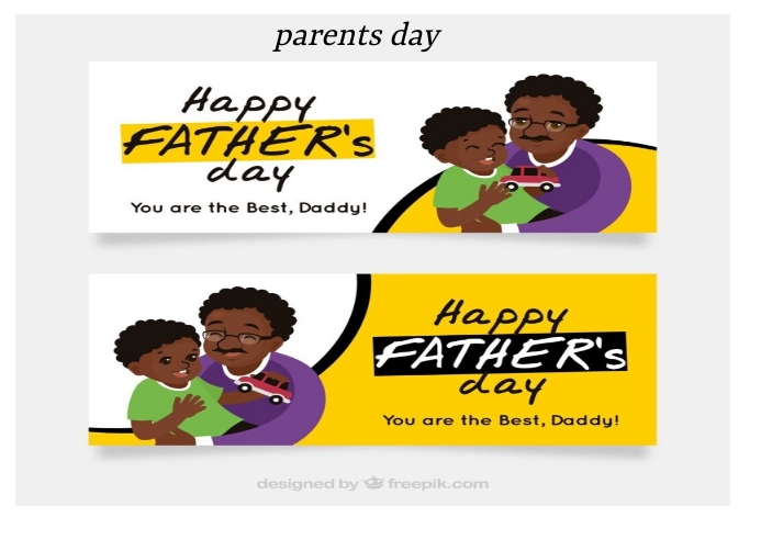 Happy parents day poster design template Postal