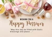 happy pasover poster Briefkaart template