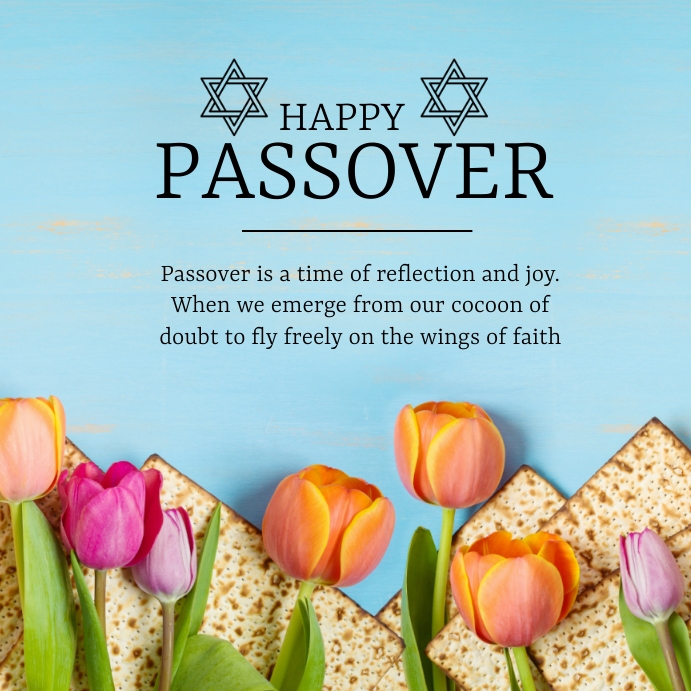 Copy of happy passover,passover greeting card | PosterMyWall