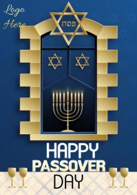 Happy Passover Day  A4 template