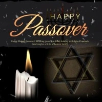 happy passover greeting card Instagram Post template