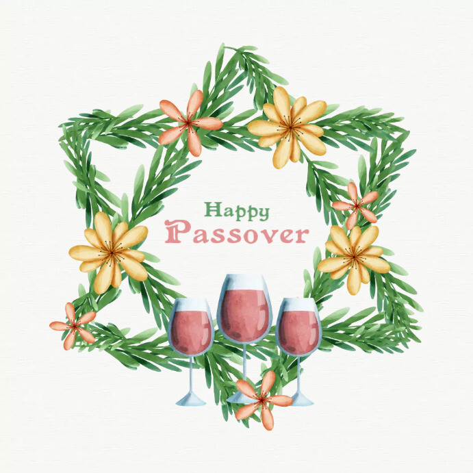 Happy Passover Instagram Post Instagram-bericht template