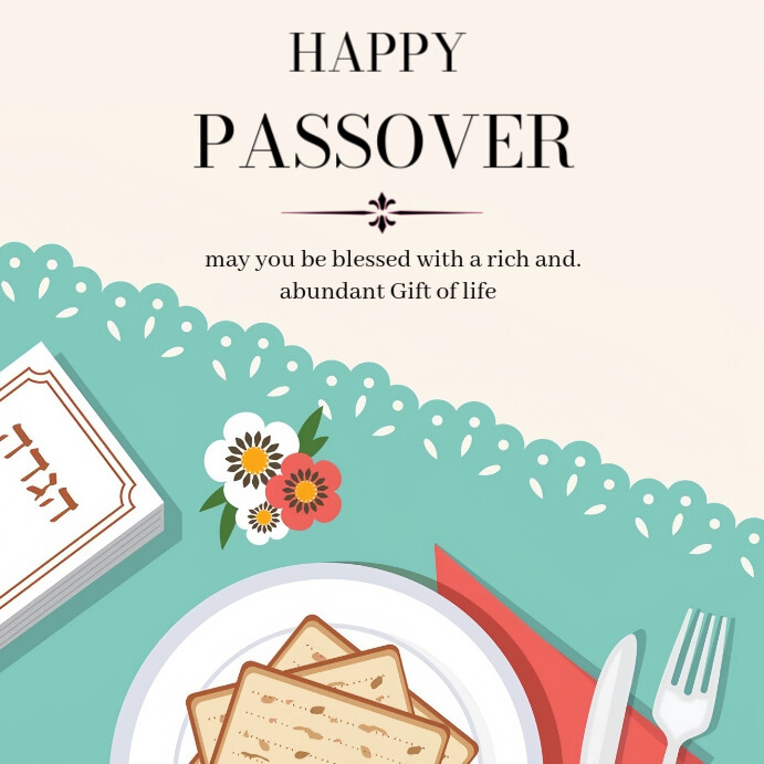 Plantilla de Happy passover post 2025 | PosterMyWall
