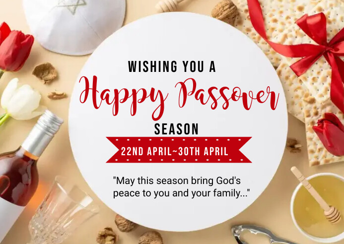 happy passover poster Template | PosterMyWall