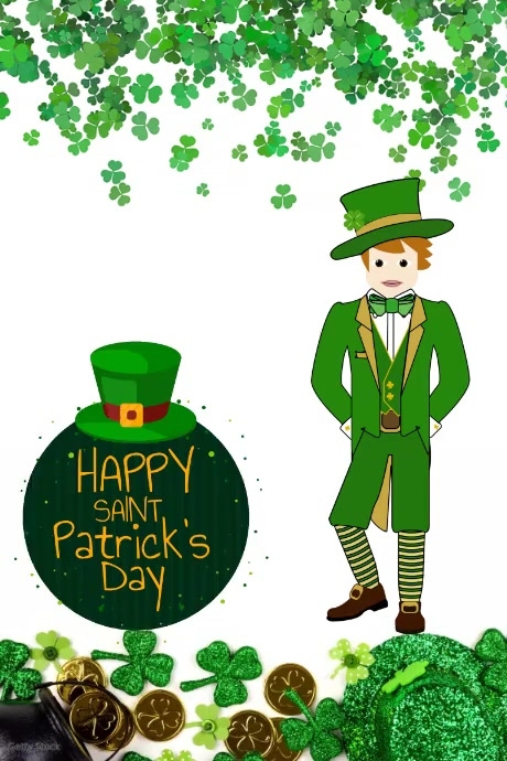 Happy St. Patrick's Day Póster template