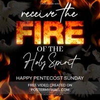 happy Pentecost Sunday video template Square (1:1)