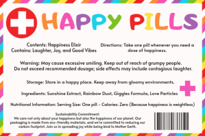 Happy Pills Label Etiqueta template
