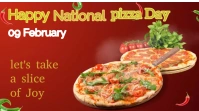 Happy pizza Day Digital Display (16:9) template