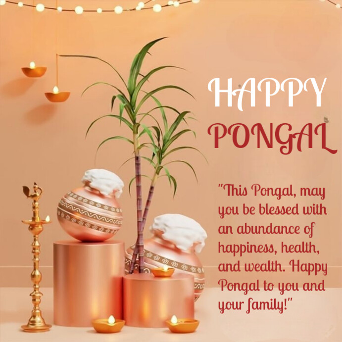 Happy Pongal Instagram Post template