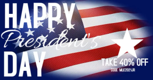 Happy President's Day Sale Stars Flag Video template
