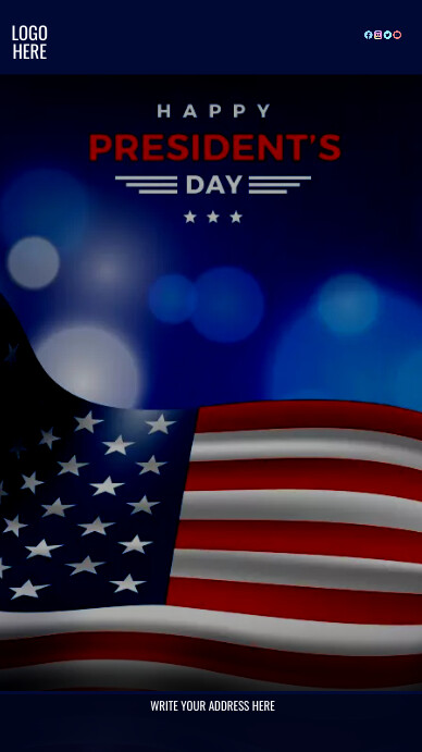 happy president's day Instagram Story template