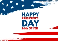 happy president's day Postcard template