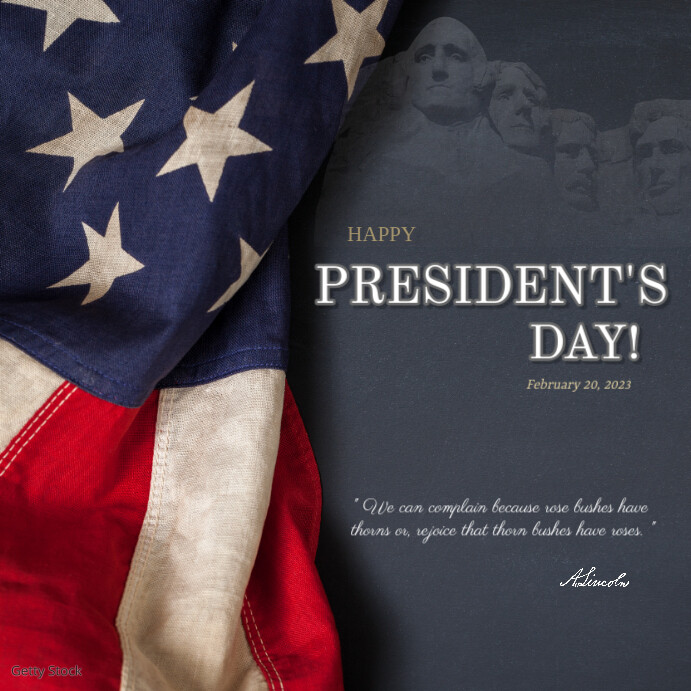 President Tumblr Posts happy president's day Instagram post Template | PosterMyWall