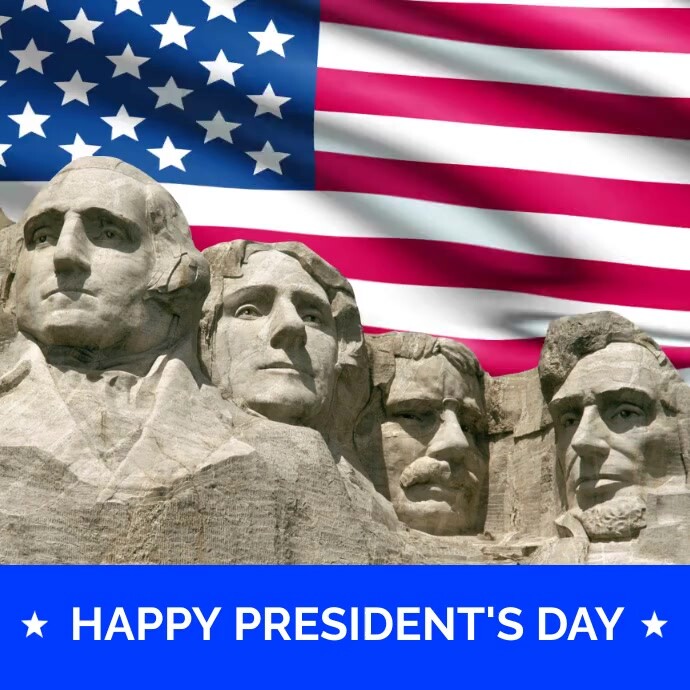 Happy president's day video Instagram Post template