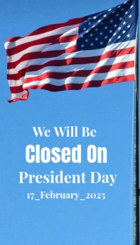 Happy President Day Visitkort template