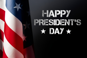 Happy president day flyer template Label