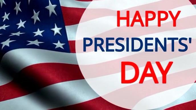 Happy Presidents' Day Celebration Video Ekran reklamowy (16:9) template