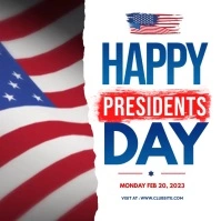 Happy Presidents day wish Instagram Post template