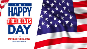 Happy Presidents day wish digital display template