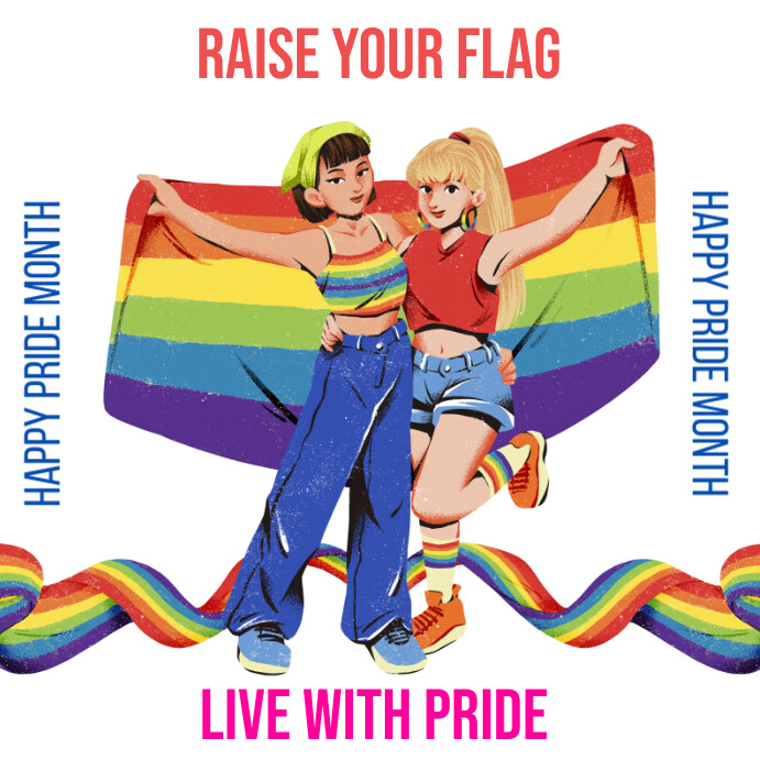 Happy Pride day Message Instagram template