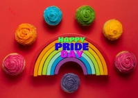 happy pride day Postcard template