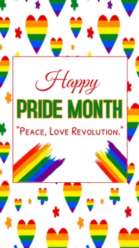happy pride month, pride month greeting card Instagram Story template