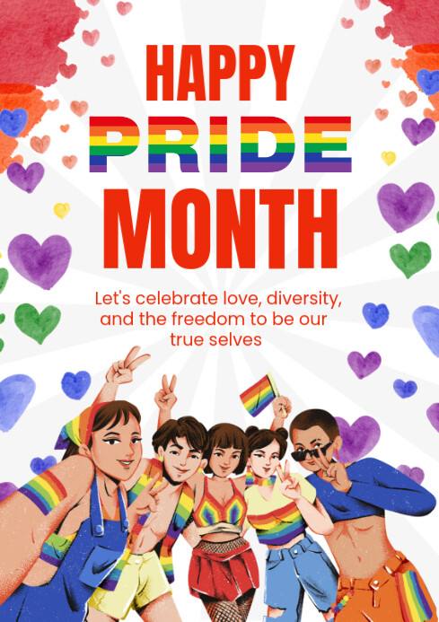 Happy Pride Month Celebration Template PosterMyWall happy-pride-month-celebration-template-postermywall